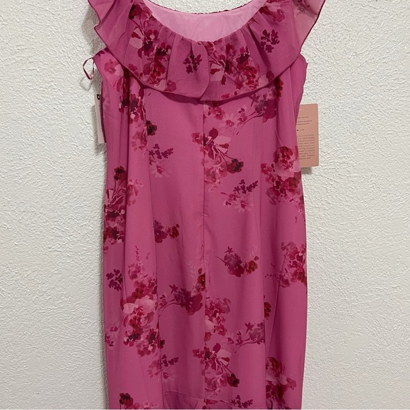 NWT Anthropologie BHLDN Elara Ruffle Chiffon Floral Maxi Dress - Picture 7 of 9